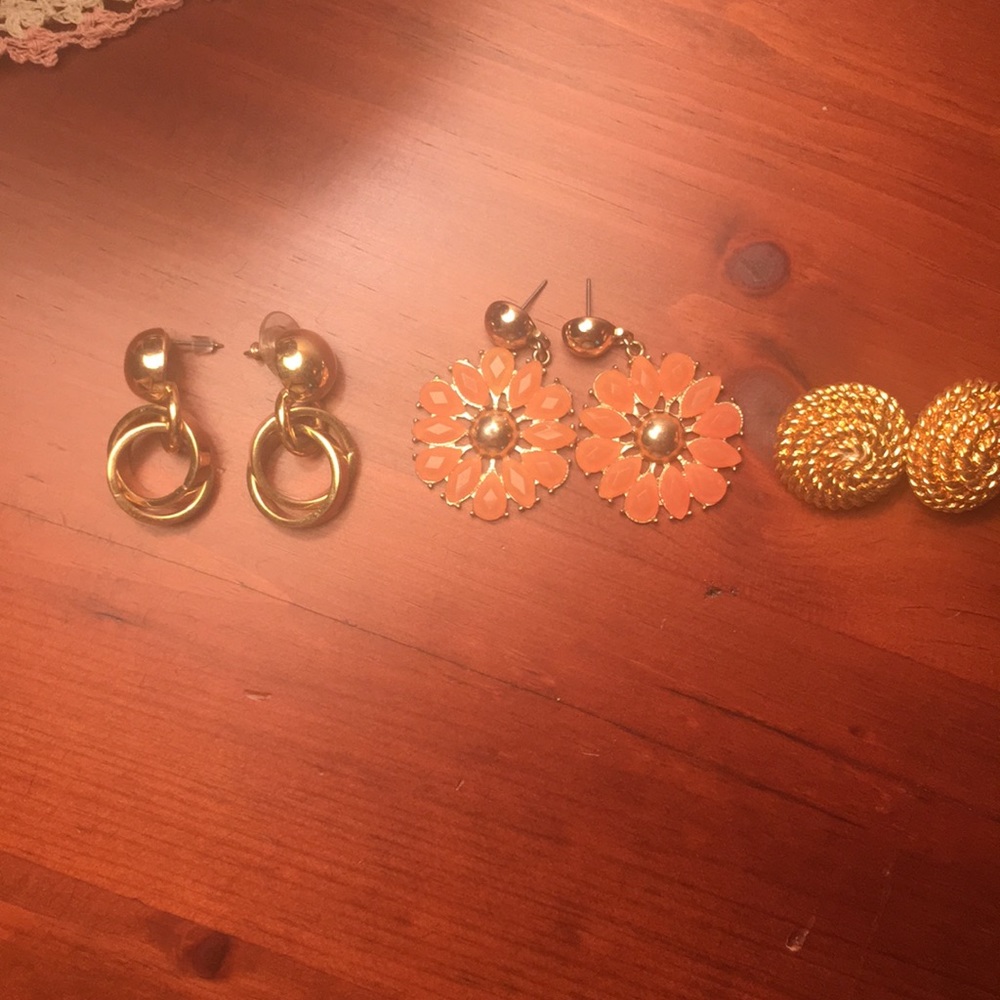 Earrings Sets - Cherry Blossom/Gold Links/Spiral